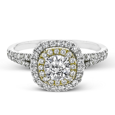 ZR1613 Engagement Ring in 14k Gold with Diamonds