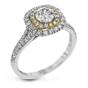 ZR1613 Engagement Ring in 14k Gold with Diamonds