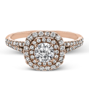 ZR1613 Engagement Ring in 14k Gold with Diamonds