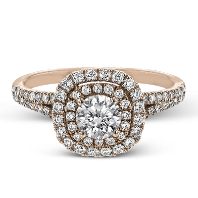 ZR1613 Engagement Ring in 14k Gold with Diamonds