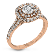 ZR1613 Engagement Ring in 14k Gold with Diamonds