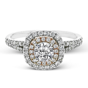 ZR1613 Engagement Ring in 14k Gold with Diamonds