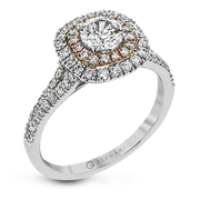 ZR1613 Engagement Ring in 14k Gold with Diamonds