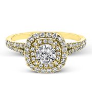 ZR1613 Engagement Ring in 14k Gold with Diamonds