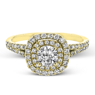 ZR1613 Engagement Ring in 14k Gold with Diamonds