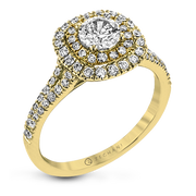 ZR1613 Engagement Ring in 14k Gold with Diamonds