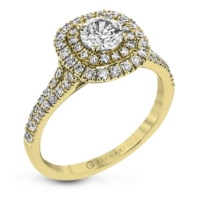 ZR1613 Engagement Ring in 14k Gold with Diamonds