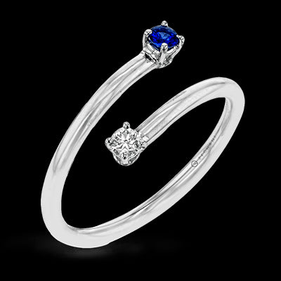 ZR1618 Color Ring in 14k Gold with Diamonds