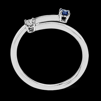 ZR1618 Color Ring in 14k Gold with Diamonds