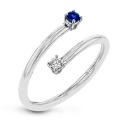 ZR1618 Color Ring in 14k Gold with Diamonds