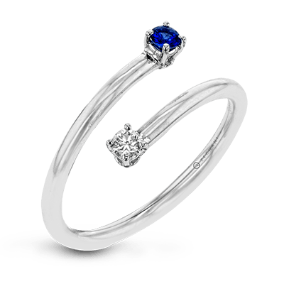ZR1618 Color Ring in 14k Gold with Diamonds