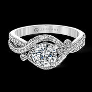 ZR1631 Engagement Ring in 14k Gold with Diamonds