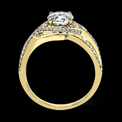 ZR1631 Engagement Ring in 14k Gold with Diamonds