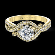 ZR1631 Engagement Ring in 14k Gold with Diamonds