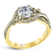 ZR1631 Engagement Ring in 14k Gold with Diamonds