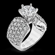 ZR1639 Engagement Ring in 14k Gold with Diamonds