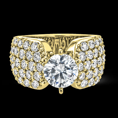 ZR1639 Engagement Ring in 14k Gold with Diamonds