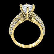 ZR1639 Engagement Ring in 14k Gold with Diamonds