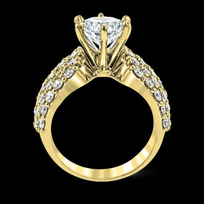 ZR1639 Engagement Ring in 14k Gold with Diamonds