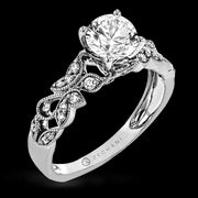 ZR1640 Engagement Ring in 14k Gold with Diamonds