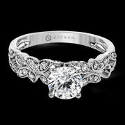ZR1640 Engagement Ring in 14k Gold with Diamonds