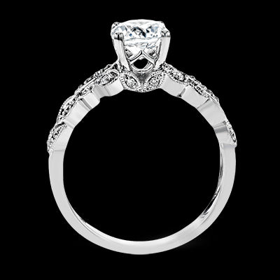 ZR1640 Engagement Ring in 14k Gold with Diamonds