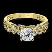 ZR1640 Engagement Ring in 14k Gold with Diamonds