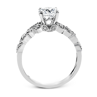 ZR1640 Engagement Ring in 14k Gold with Diamonds