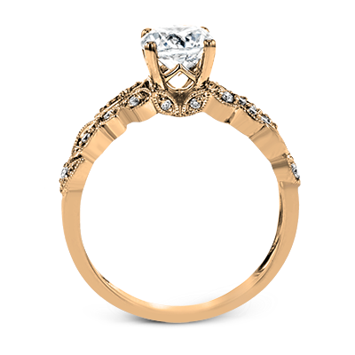 ZR1640 Engagement Ring in 14k Gold with Diamonds