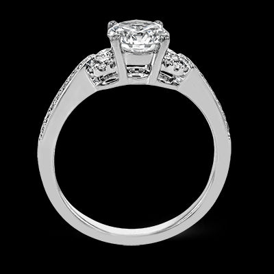 ZR1642 Engagement Ring in 14k Gold with Diamonds