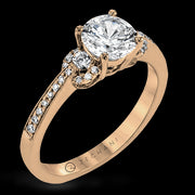 ZR1642 Engagement Ring in 14k Gold with Diamonds