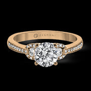 ZR1642 Engagement Ring in 14k Gold with Diamonds