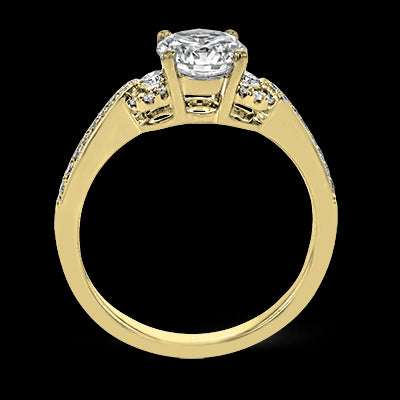 ZR1642 Engagement Ring in 14k Gold with Diamonds