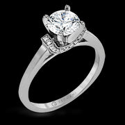 ZR1644 Engagement Ring in 14k Gold with Diamonds