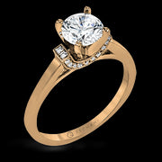 ZR1644 Engagement Ring in 14k Gold with Diamonds