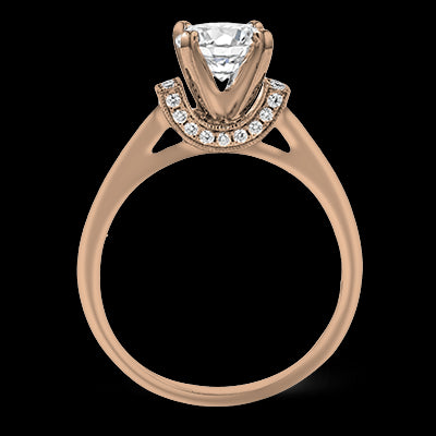 ZR1644 Engagement Ring in 14k Gold with Diamonds