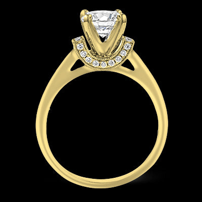 ZR1644 Engagement Ring in 14k Gold with Diamonds