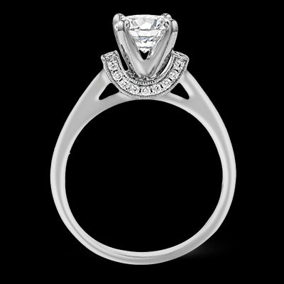 ZR1644 Engagement Ring in 14k Gold with Diamonds