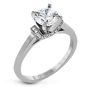 ZR1644 Engagement Ring in 14k Gold with Diamonds