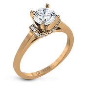 ZR1644 Engagement Ring in 14k Gold with Diamonds
