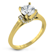 ZR1644 Engagement Ring in 14k Gold with Diamonds
