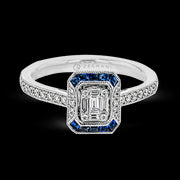 ZR1665 Color Ring in 14k Gold with Diamonds