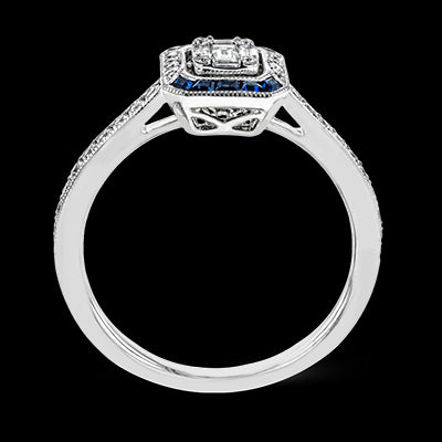 ZR1665 Color Ring in 14k Gold with Diamonds