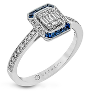 ZR1665 Color Ring in 14k Gold with Diamonds