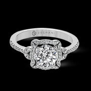 ZR1685 Engagement Ring in 14k Gold with Diamonds