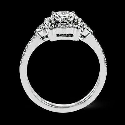 ZR1685 Engagement Ring in 14k Gold with Diamonds