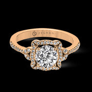 ZR1685 Engagement Ring in 14k Gold with Diamonds