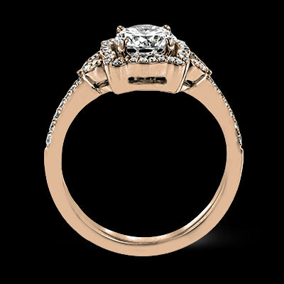 ZR1685 Engagement Ring in 14k Gold with Diamonds