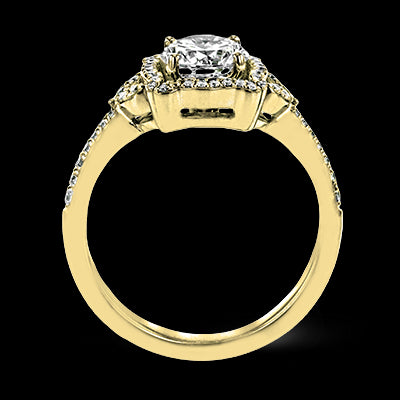 ZR1685 Engagement Ring in 14k Gold with Diamonds