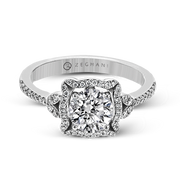 ZR1685 Engagement Ring in 14k Gold with Diamonds